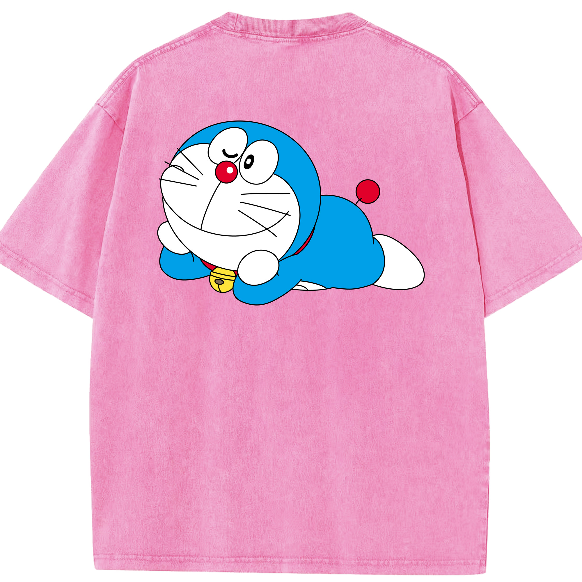 （画像用） ドラえもん Doraemon 綿100% ヴィンテージ風 半袖Tシャツ（背面プリント）